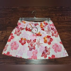 Pink Hawaiian Floral Skirt
